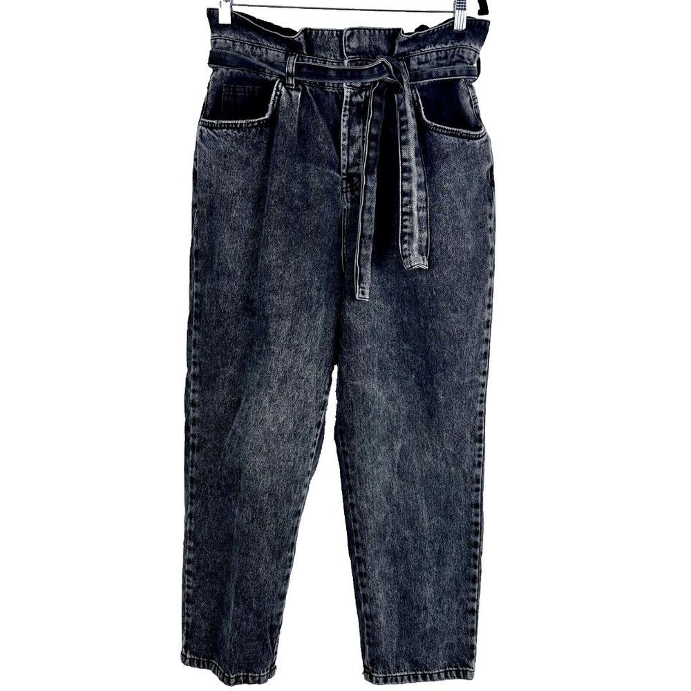 We The Free People Free People Women's Papersack Mineral Wash Black Jeans Sz 31